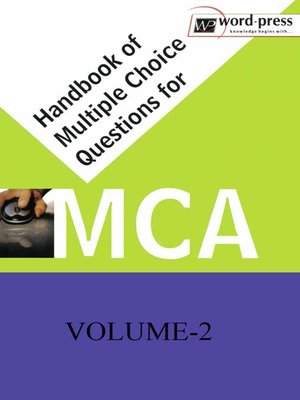 cover image of Handbook of Multiple Choice Questions for MCA, Volume 2